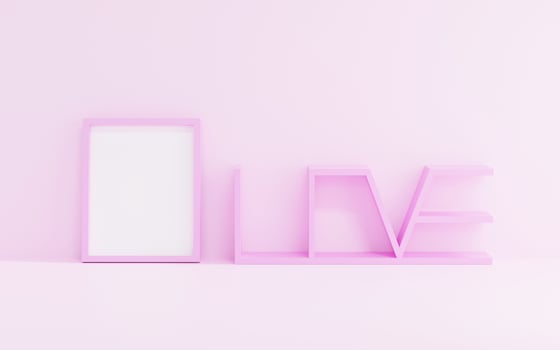 LOVE with frame photo