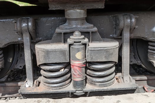 closeup wheel break and suspension system photo