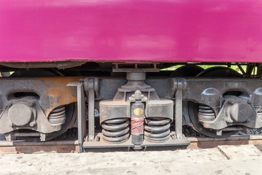 closeup wheel break and suspension system photo