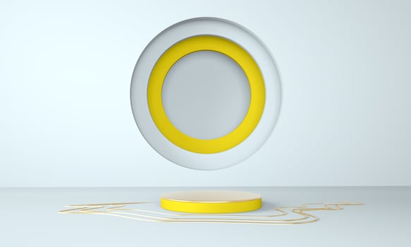 3d abstract background, mock up scene geometry shape podium for product display. photo