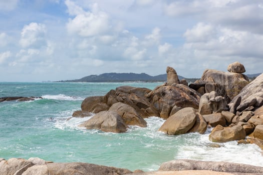 Hin Ta Hin Yai Grandfather and Grandmother Rock on Koh Samui island, Unseen and amazing Thailand. photo