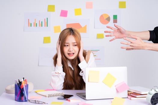 Young Asian businesswoman working concept photo