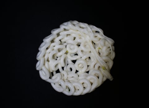 Kerupuk Crackers are a type of snack native to Indonesia which are generally made from tapioca flour dough photo