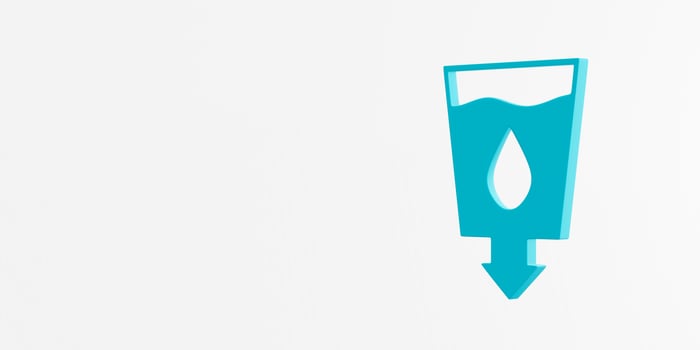 Sustainable Development Goals Clean Water and Sanitation icon. 3D rendering photo
