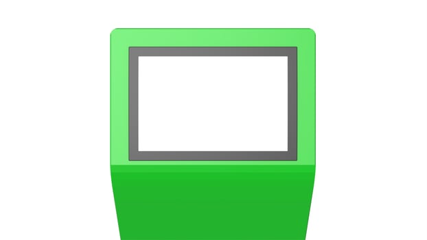 billboard set green empty space for advertising information 3d illustration rendering photo