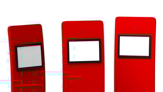 billboard set for advertising information 3d illustration rendering photo