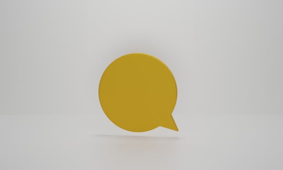 Chat bubble icons or speech bubbles sign symbol on white background. Concept of chat, communication or dialogue photo