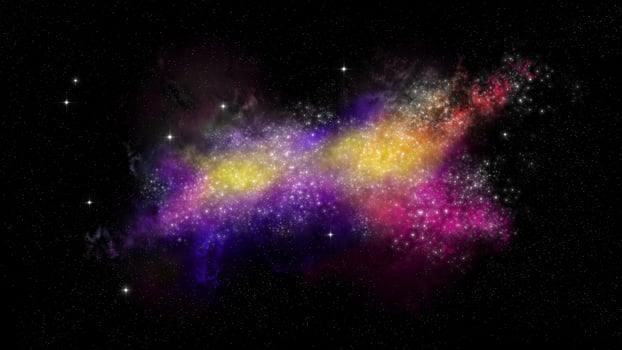 Dramatic space colorful and amazing star universe. Background for your content like as video, gaming, broadcast, streaming, promotion, advertise, presentation, sport, marketing, webinar, education etc photo