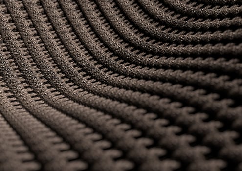 Microscopic close up of fabric or fibres with depth of field photo