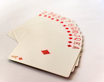 Playing cards A set of diamonds. photo