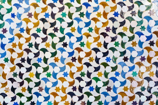 Ceramic walls in the Alhambra of Granada. photo