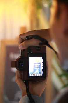 camera screen display when shooting photo
