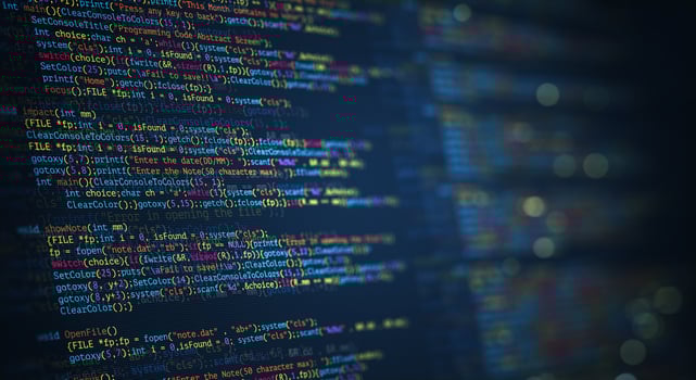 Abstract Modern tech of Programming code screen developer. photo