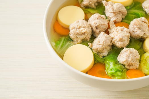 Clear Soup with Tofu and Minced Pork photo