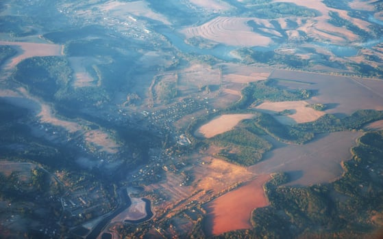 view from the airplane window photo