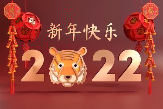 Chinese lunar new year 2022 background greeting chinese people tradition photo