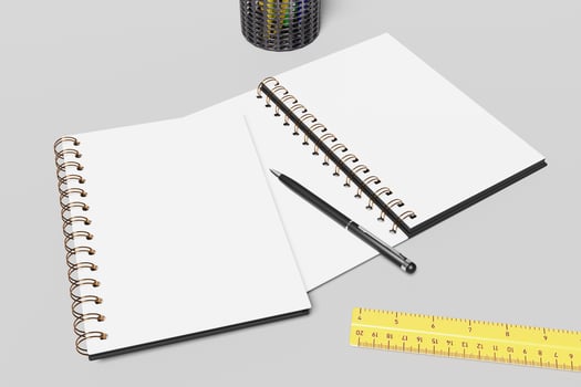 Template of spiral book photo