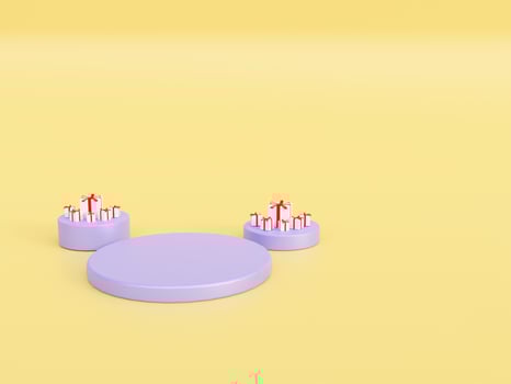 Christmas gift box product podium background photo