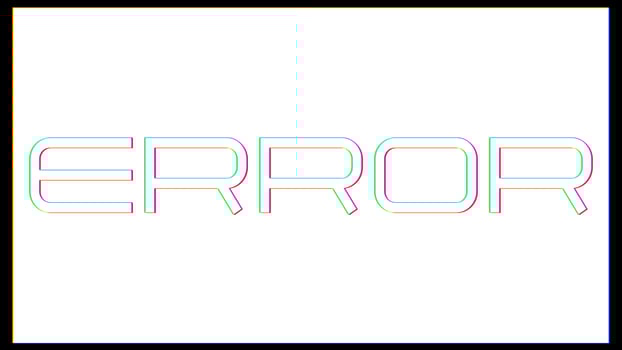 ERROR word with white background in glitch effect photo