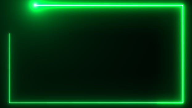 Green neon border background wit flare head photo