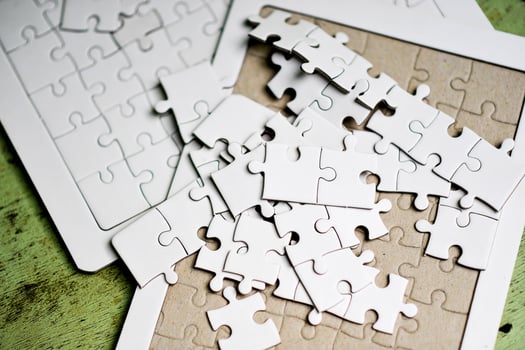 White jigsaw puzzle photo