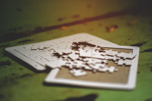 White jigsaw puzzle photo