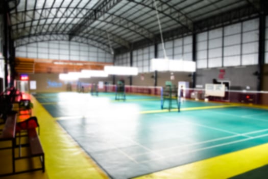 indoor badminton court. photo