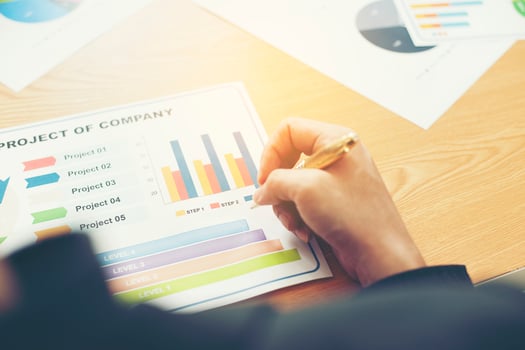 Finance Working in a business office photo