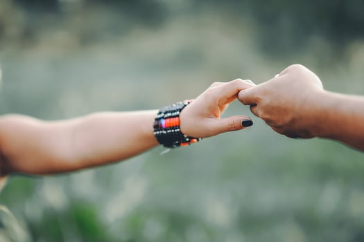 Hold my hand with love. photo