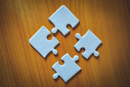 Puzzles are unity in the group. photo