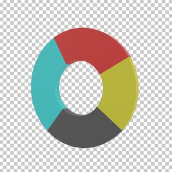 Chart 3D Illustration or Chart 3D Icon photo