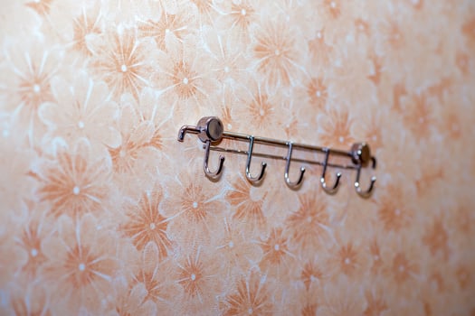 Cloth hangers and beautiful backgrounds. photo