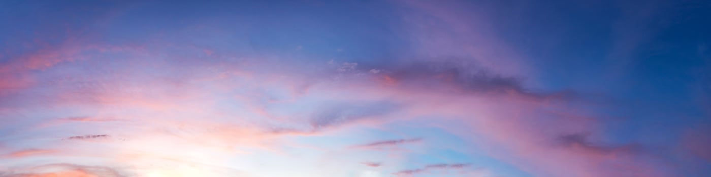 Dramatic panorama sky with cloud on sunrise and sunset time. photo