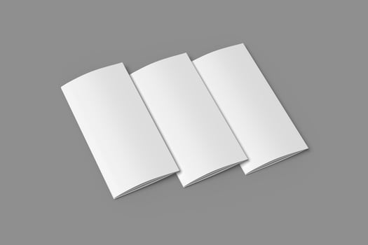 A4 TRIFOLD BROCHURE BLANK MOCKUPS photo