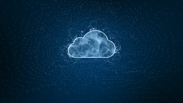Digital Cloud Computing, Cyber Security, Digital Data Network Protection, Future Technology Digital Data Network Connection Background Concept. photo