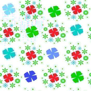 Colorful Floral Seamless Background Pattern photo