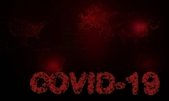 Covid-19 virus nCoV Concept. Abstract  virus cell in spherical shape with long antennas. coronavirus from Wuhan, China. virus crisis concept. Pandemic or virus infection concept - 3D Rendering. photo