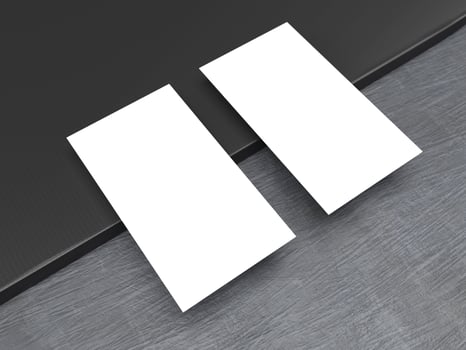 Double businesscard stack mockup photo