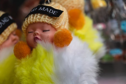 Beautiful cute doll image at shop photo