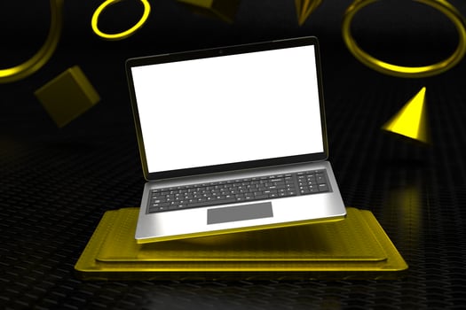 Laptop screen mockup template notebook pro photo