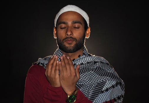 indian Muslim man smiling image photo