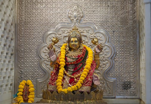 Chandraghanta navratri mata statue in mandir photo