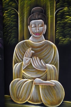 hand made painting of gautam buddha photo