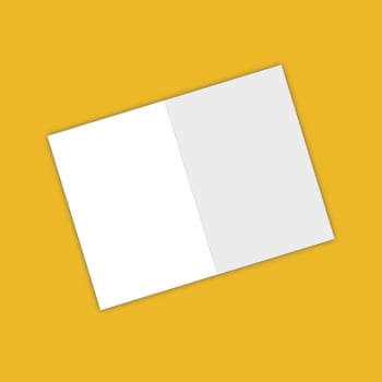 plain book mockup on yellow background photo