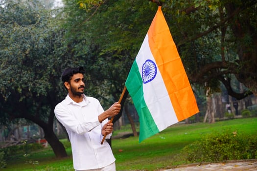 indian boy with indian flag image 26 january republic day images photo