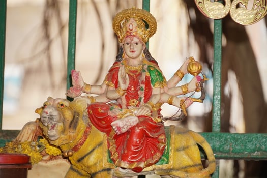 durga devi statue image outdoor photo
