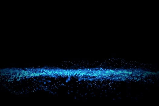 Abstract background fluiding particle with greenish color photo