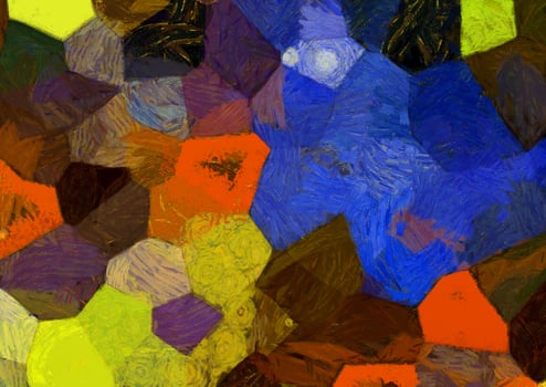 Abstract oil painting background Impressionist style illustrated to create designs. photo