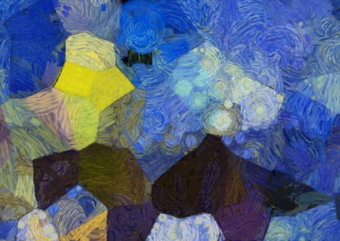 Abstract oil painting background Impressionist style illustrated to create designs. photo