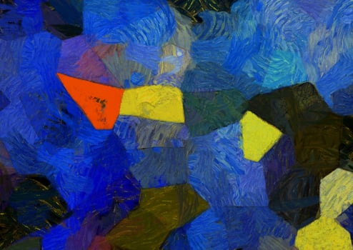 Abstract oil painting background Impressionist style illustrated to create designs. photo